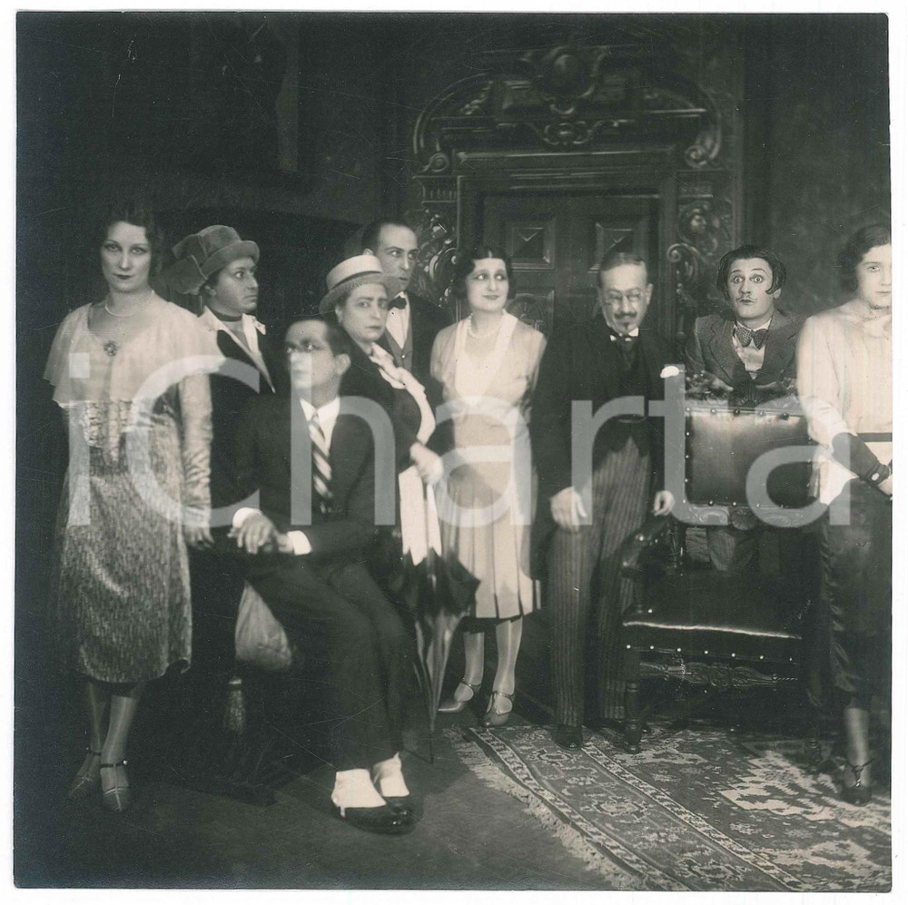 1925 ca MILANO TEATRO Compagnia Antonio GANDUSIO in scena *Foto 17x17 cm