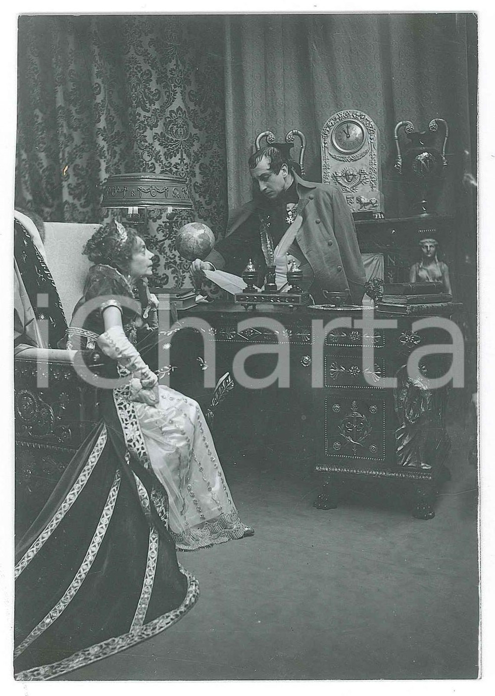 Fotografia d epoca originale 1930 ca TEATRO ITALIA Napoleone Bonaparte  Spettacolo  Foto di scena 9x14 cm 1