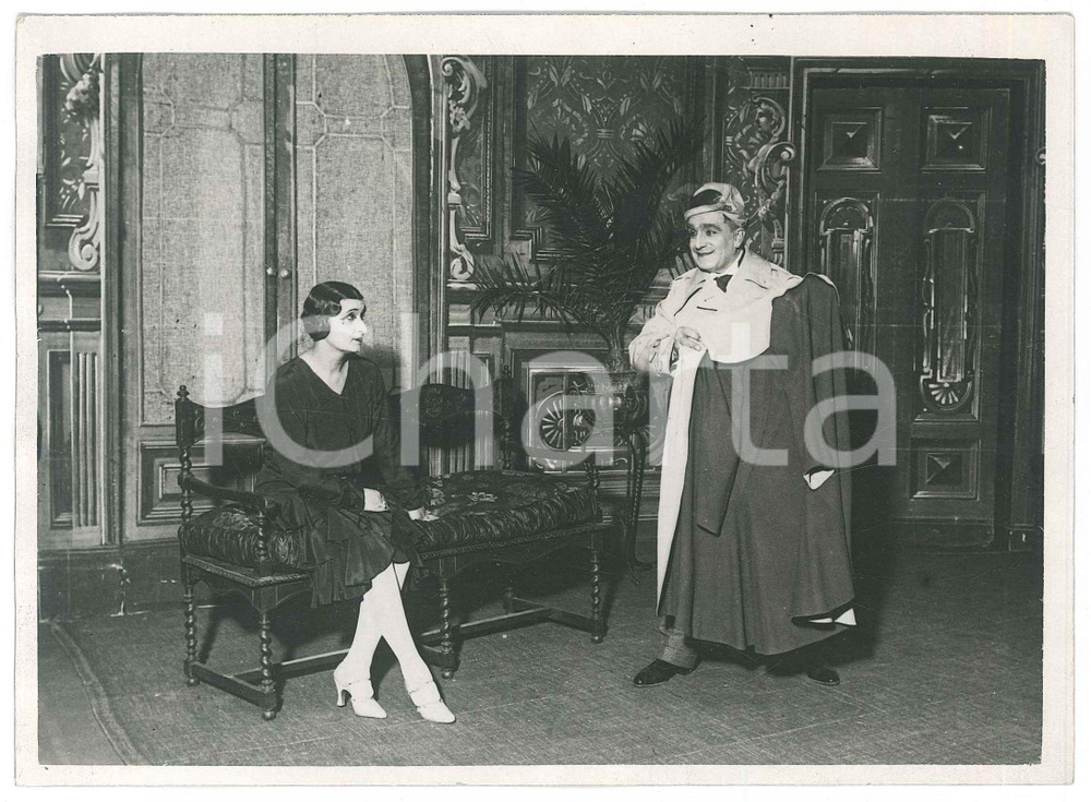 1935 ca TORINO TEATRO "Il destino in tasca"  - Antonio GANDUSIO *Foto 18x13 cm