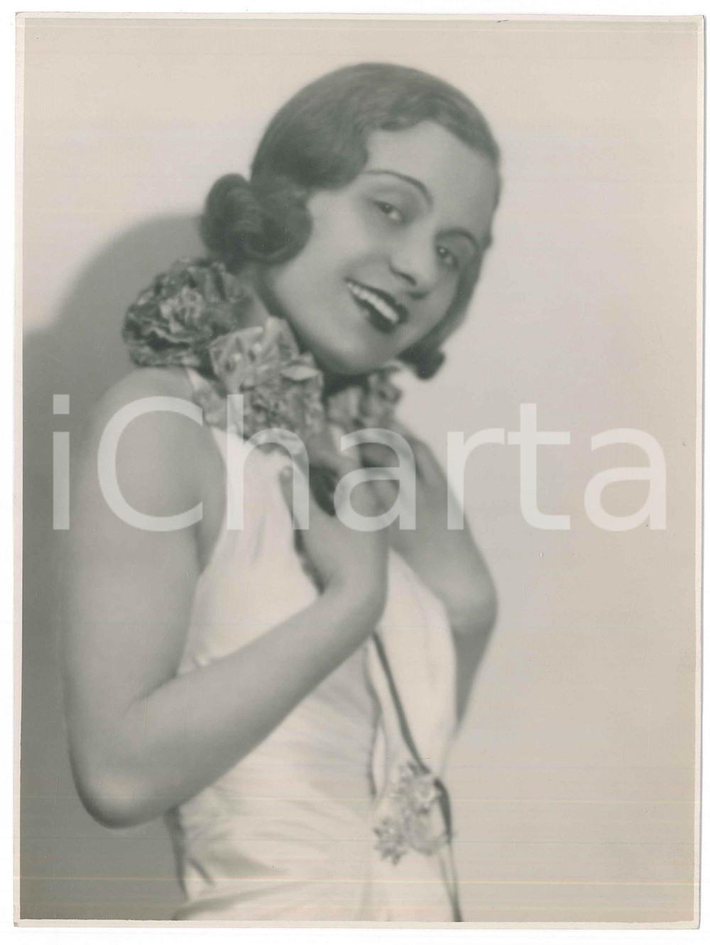 1930 ca LIVORNO Ritratto di attrice *Foto artistica Bruno MINIATI 17x23 cm
