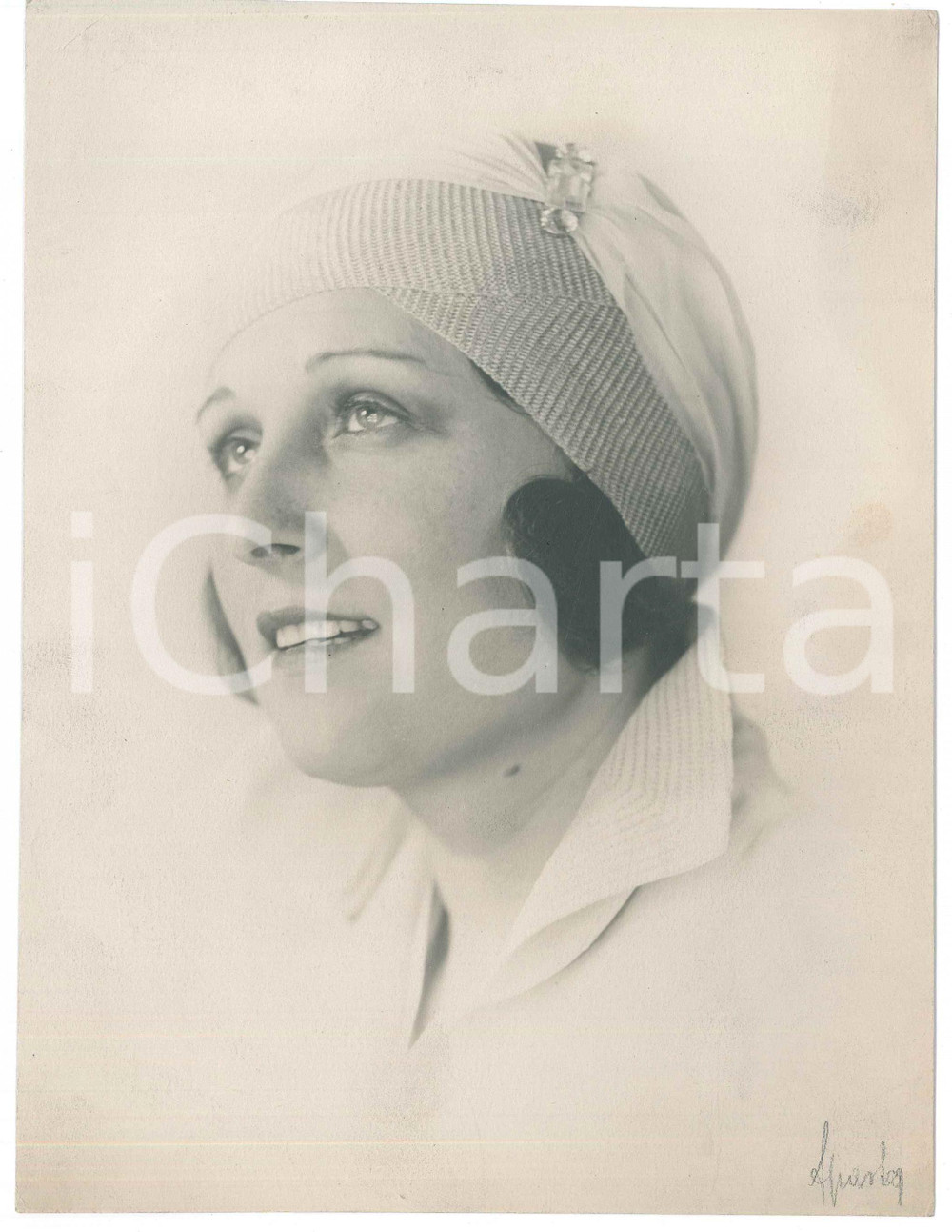 1930 ca TEATRO Ritratto di attrice *Foto A. PASTA Autografo 18x24 cm