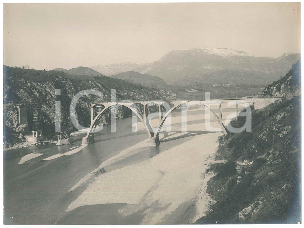 1919 Ponte di PINZANO AL TAGLIAMENTO (UD) Ricostruzione (5) Foto RARA 29x21 cm