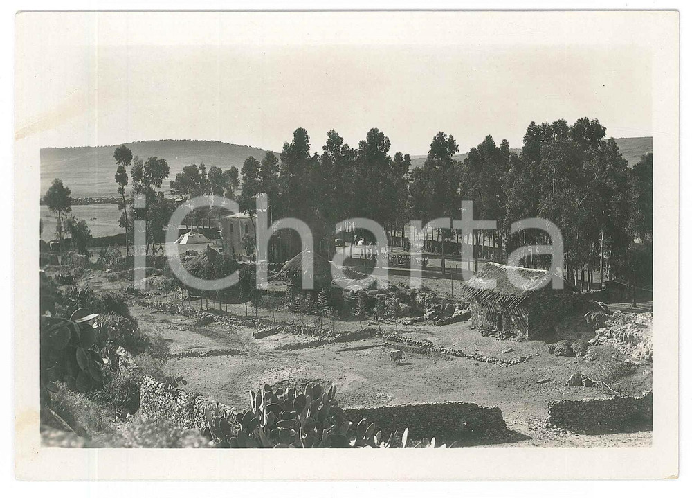 1940 ca A.O.I. AXUM ETIOPIA Panorama e residenza ex console italiano *Cartolina Cartolina postale d'epoca, non viaggiata. GOOD/buono  Formato: 15x10 cm originale e autentica 1