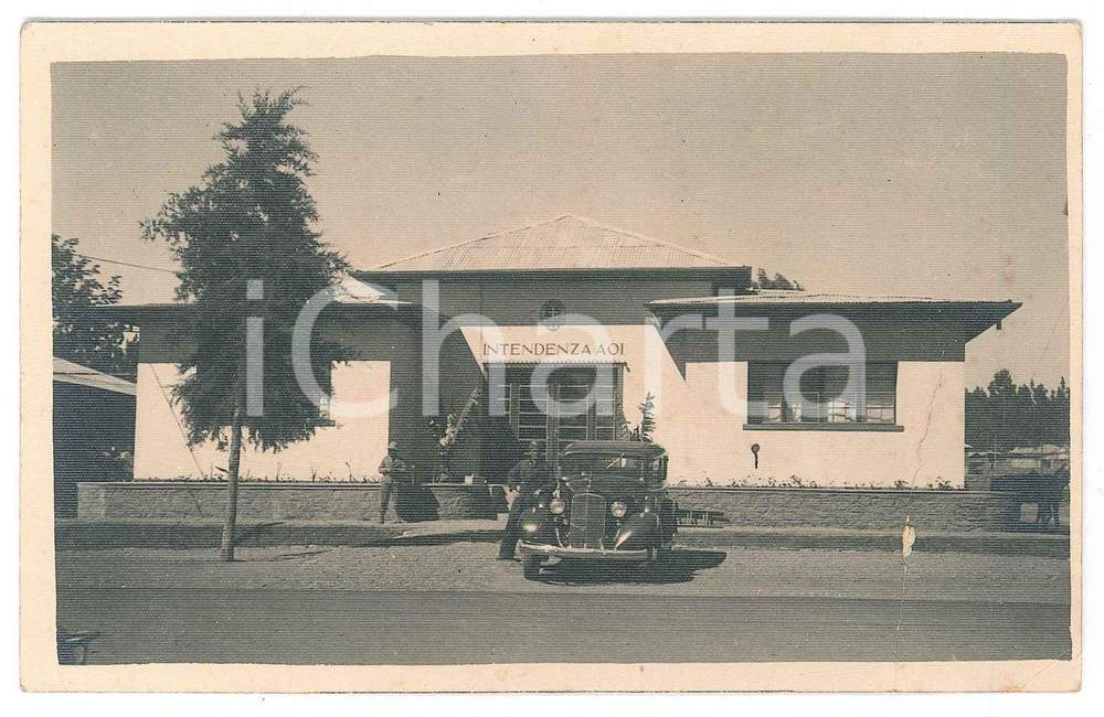 1936 A.O.I. ADDIS ABEBA (ETIOPIA) Intendenza A.O.I. - Foto ANIMATA 14x9 cm