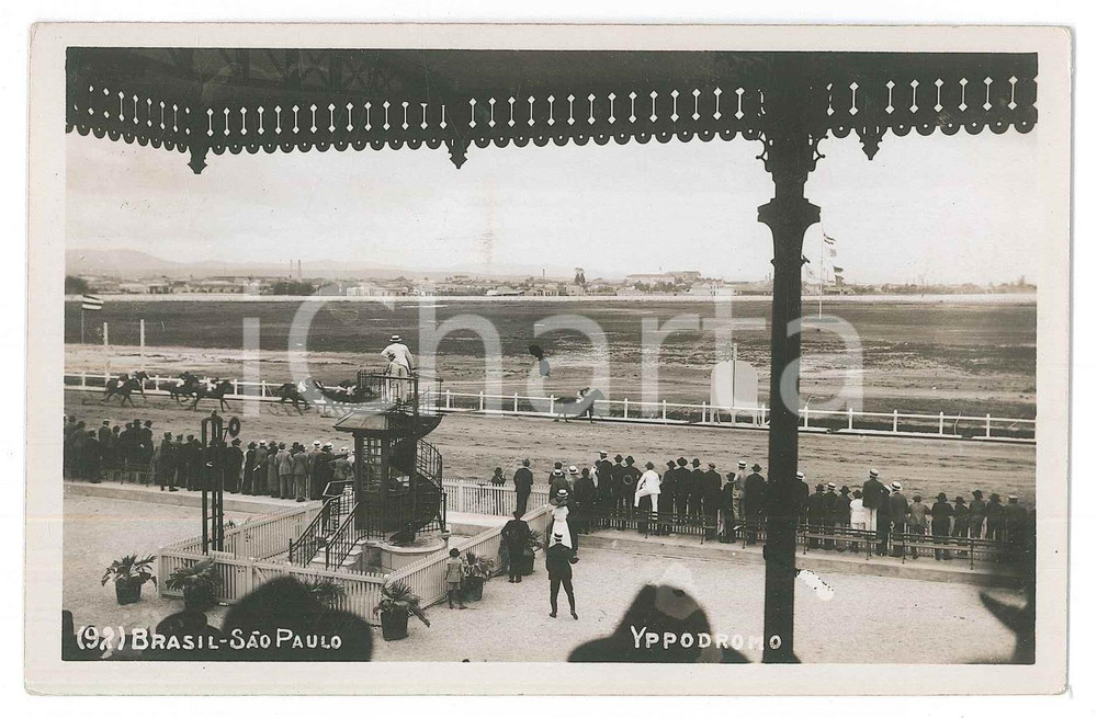 1938 BRASIL - SÃO PAULO - Yppodromo *ANIMATED Postcard horse race