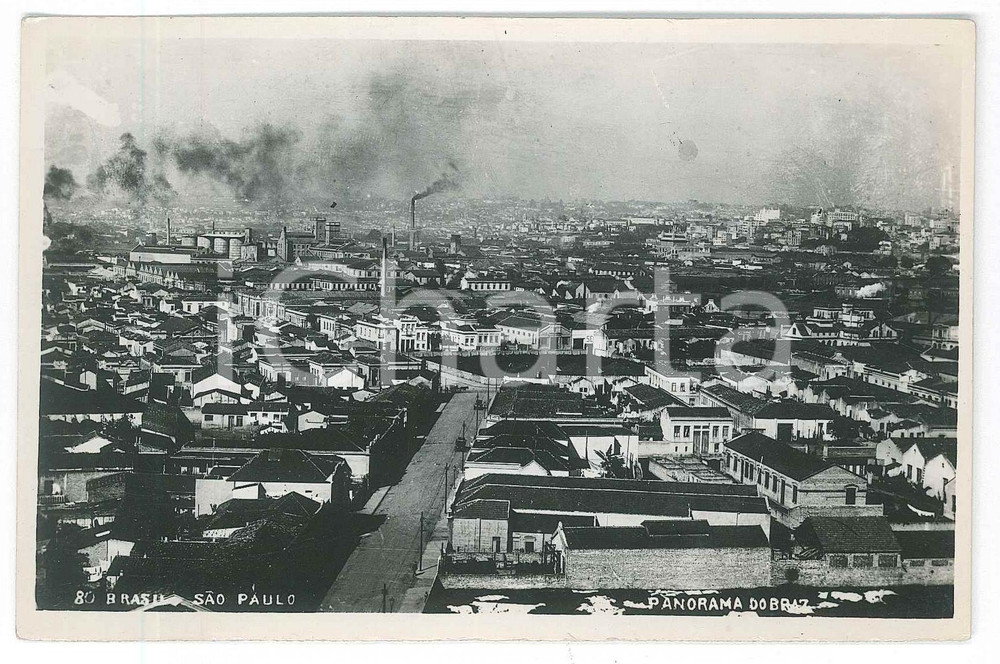1940 ca BRASIL - SÃO PAULO - Panorama - Postcard plants