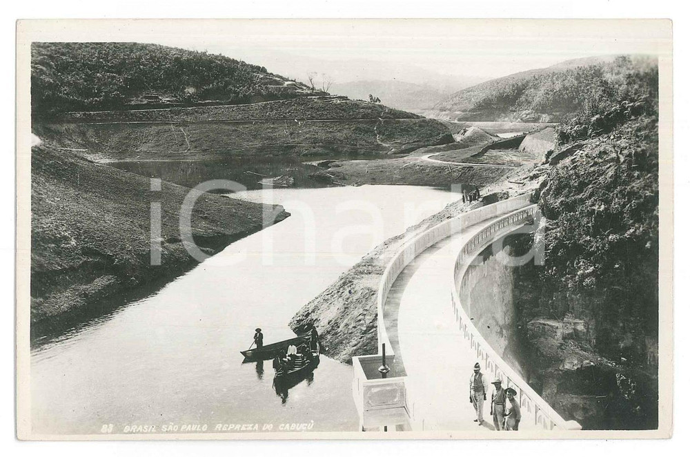 1940 ca BRASIL - SÃO PAULO - Repreza do cabucù *ANIMATED Postcard