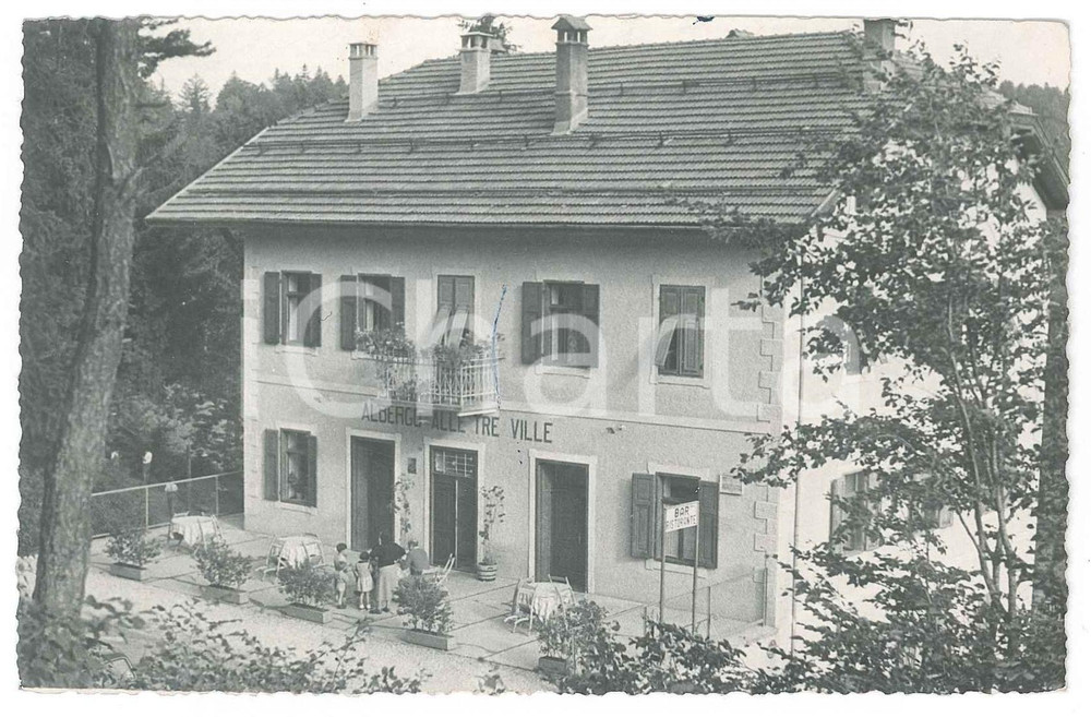 1950 ca PASSO DELLA MENDOLA Albergo TRE VILLE - Emilio LARCHER *Cartolina