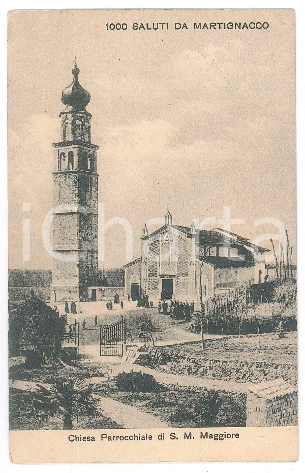 1915 MARTIGNACCO (UD) Chiesa Parrocchiale S. Maria Maggiore *Cartolina FP VG