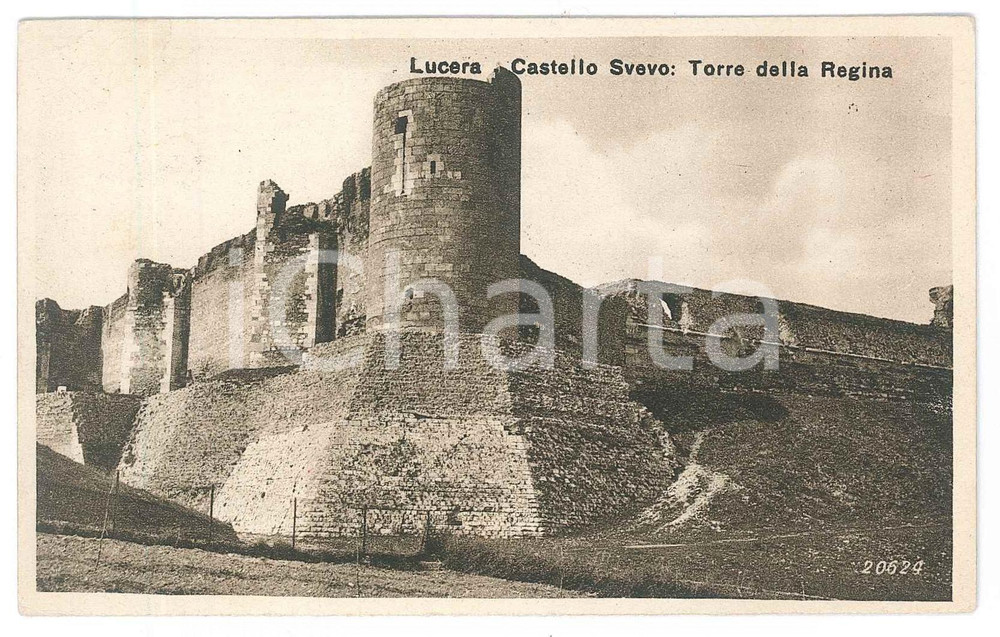 1934 LUCERA (FG) Castello Svevo: Torre della Regina - Cartolina FP VG