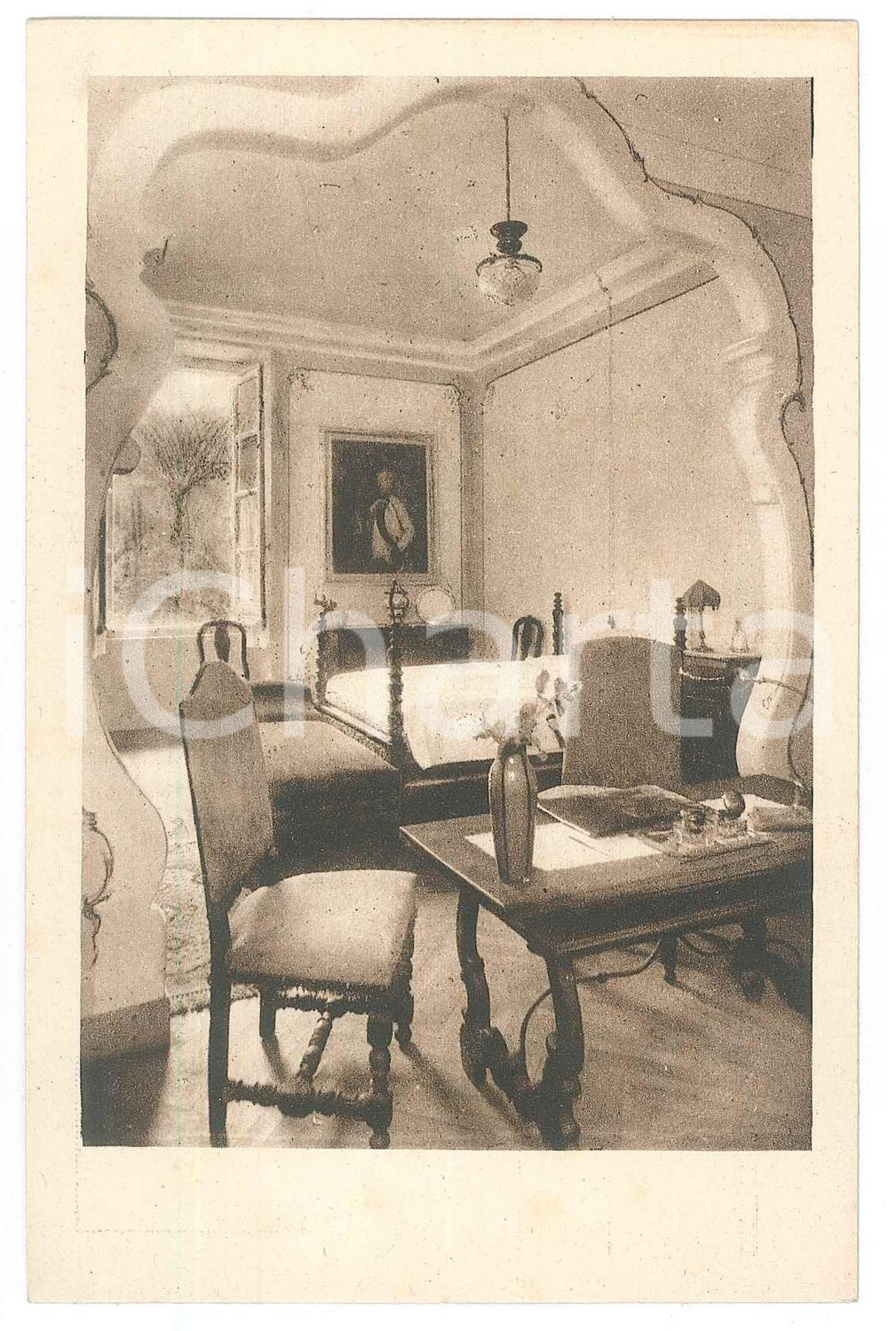 1930 ca SANTA MARGHERITA LIGURE Hotel Mignon - Sala interna - Cartolina FP NV