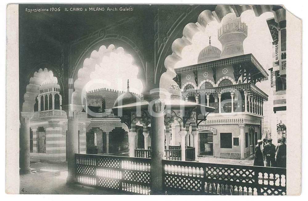 1906 EXPO MILANO - Padiglione IL CAIRO a Milano - Cartolina ANIMATA FP VG