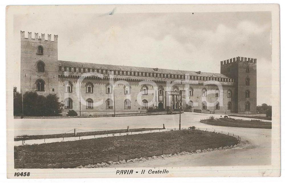 1926 PAVIA Veduta del Castello - Cartolina postale FP VG