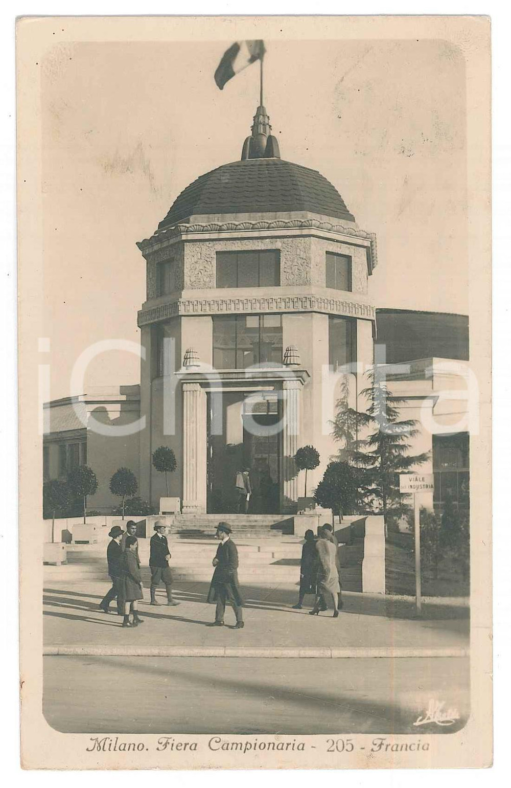 1930 MILANO Fiera Campionaria - Padiglione Francia *Cartolina ANIMATA FP VG