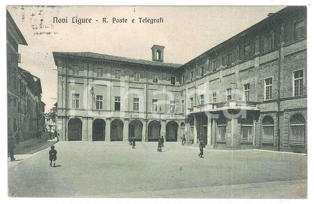 1914 NOVI LIGURE (AL) R. Poste e Telegrafi *Cartolina postale ANIMATA FP VG