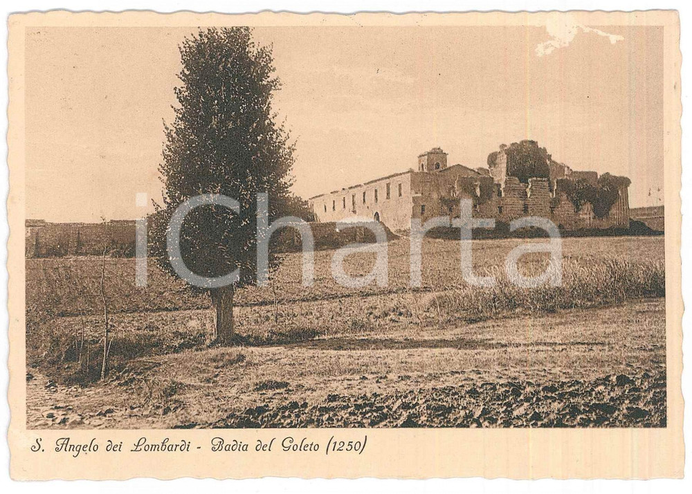 1936 SANT'ANGELO DEI LOMBARDI Badia del Goleto - Cartolina FG VG