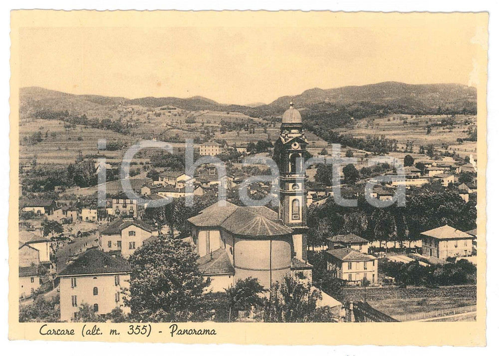 1939 CARCARE (SV) Panorama del paese - Cartolina FG VG