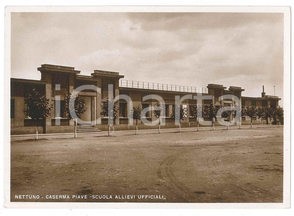 1939 NETTUNO (RM) Caserma Piave - Scuola allievi ufficiali - Cartolina FG VG