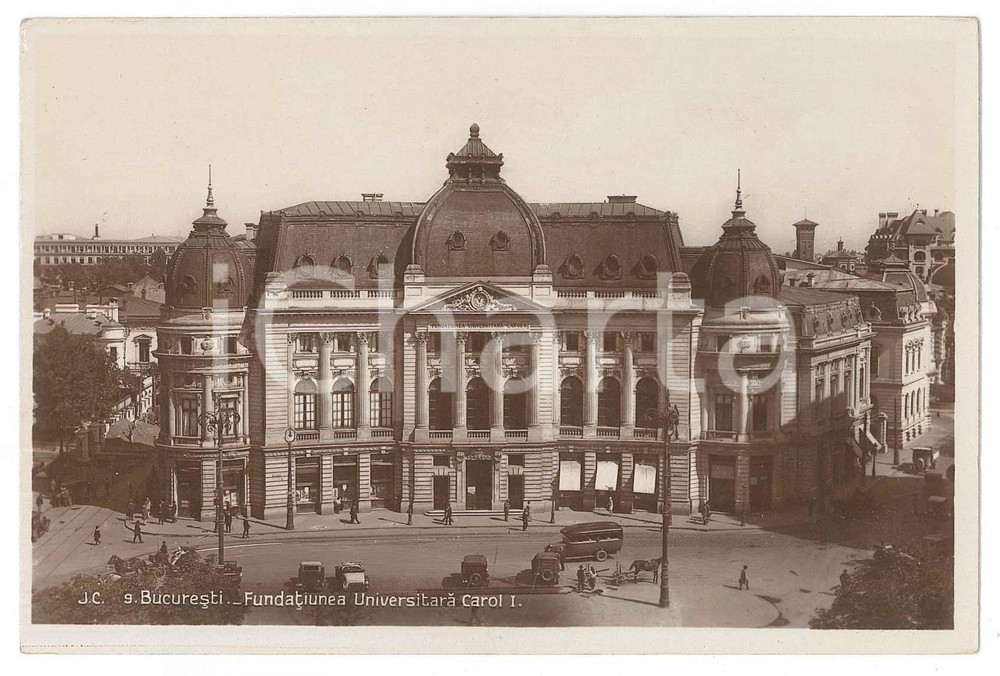 1930 BUCURESTI (ROMANIA) Fundatiunea Universitara CAROL I *ANIMATED Postcard