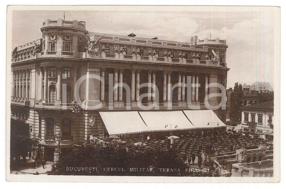 1930 BUCURESTI (ROMANIA) Cercul Militar - Terasa Picadili *Postcard