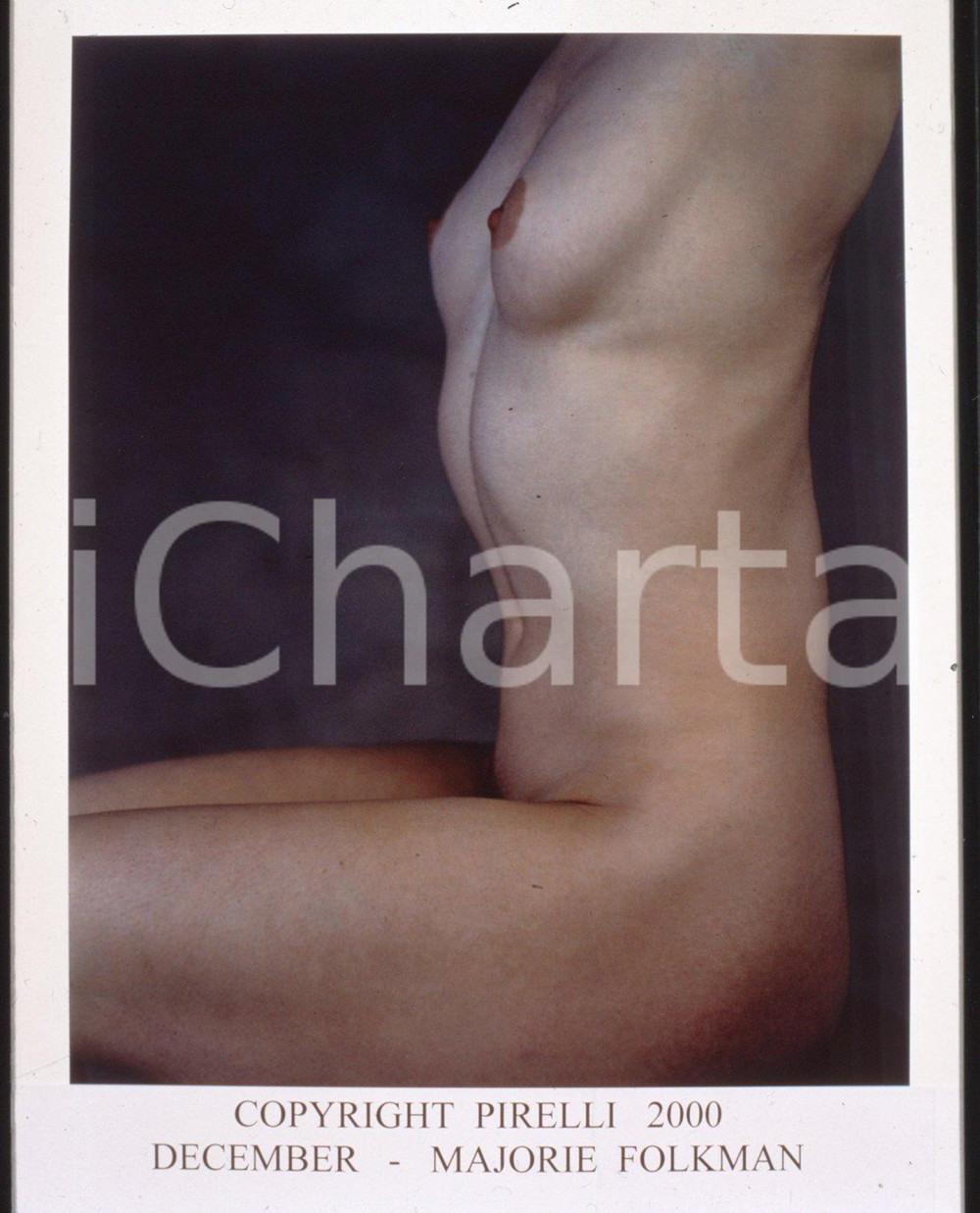 6x7 cm ORIGINAL Test NEGATIVE *PIRELLI Calendar 2000 - Majorie FOLKMAN December