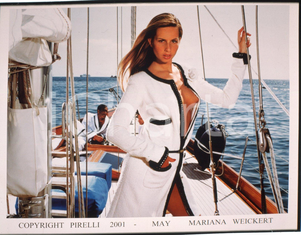 7x5,5 cm ORIGINAL Test NEGATIVE *PIRELLI Calendar 2001 - Mariana WEICKERT - May