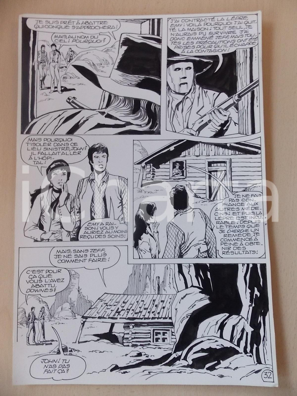 Opera d’arte autentica 1990 BILLY BOYD Ep.5 Luciano BERNASCONI Bandito mascherato Tavola originale 1