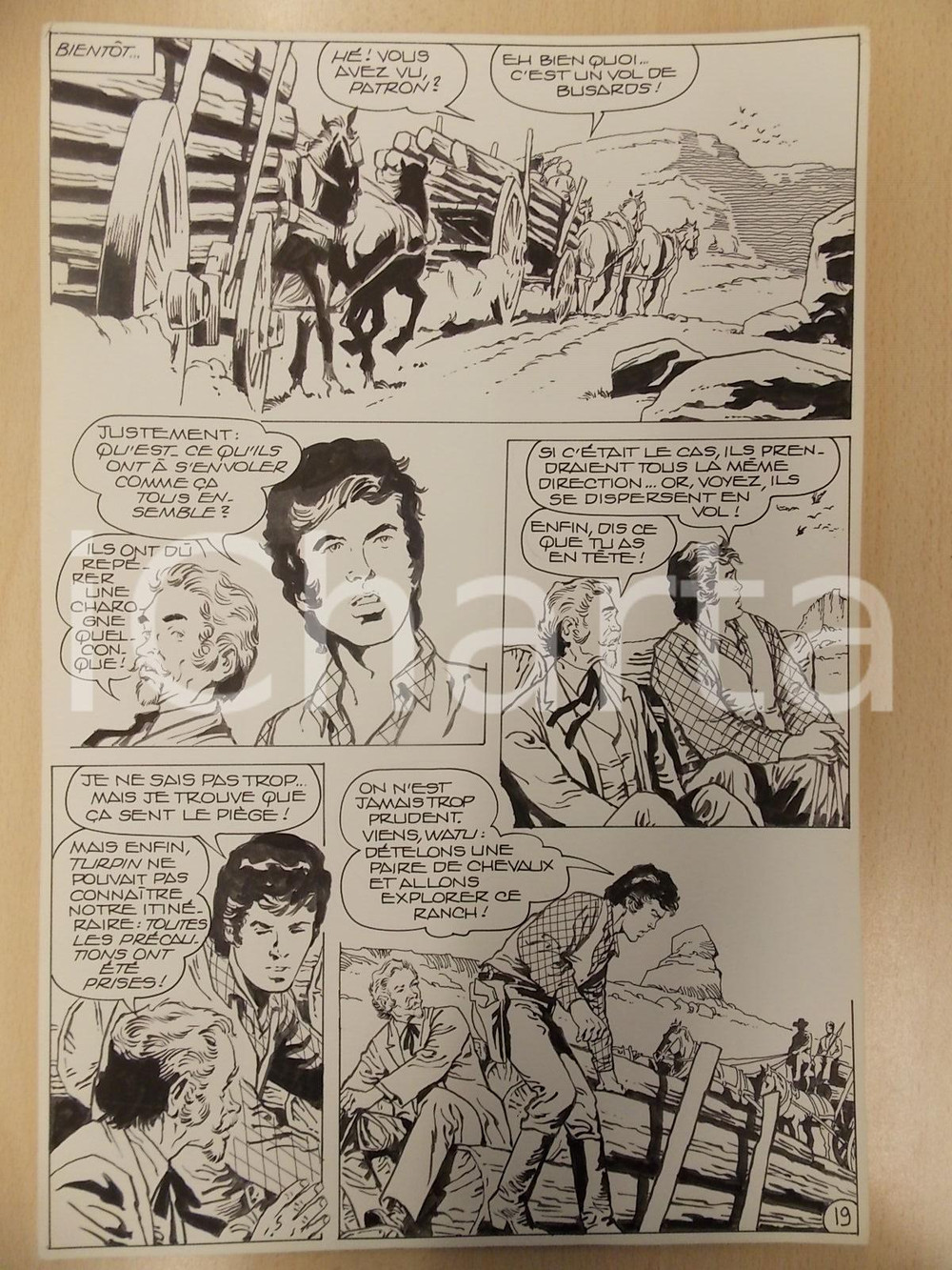 Opera d’arte autentica 1990 BILLY BOYD Ep.4 Luciano BERNASCONI Trasporto di legname Tav. originale 1