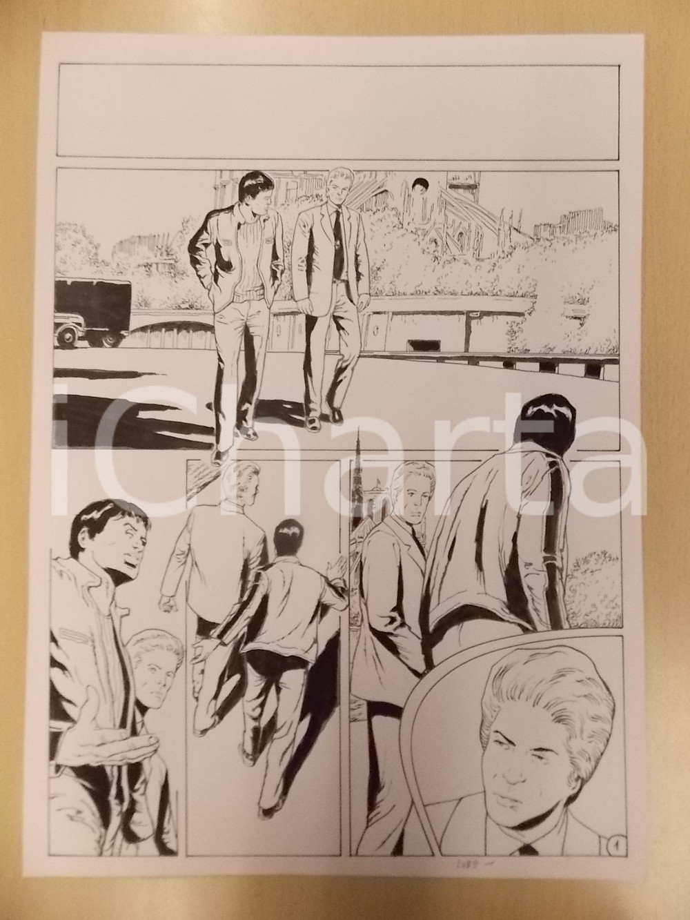 Opera d’arte autentica 2001 WAMPUS Ep. 4 Luciano BERNASCONI Passeggiata in cittÃ  Tavola 1 originale 1