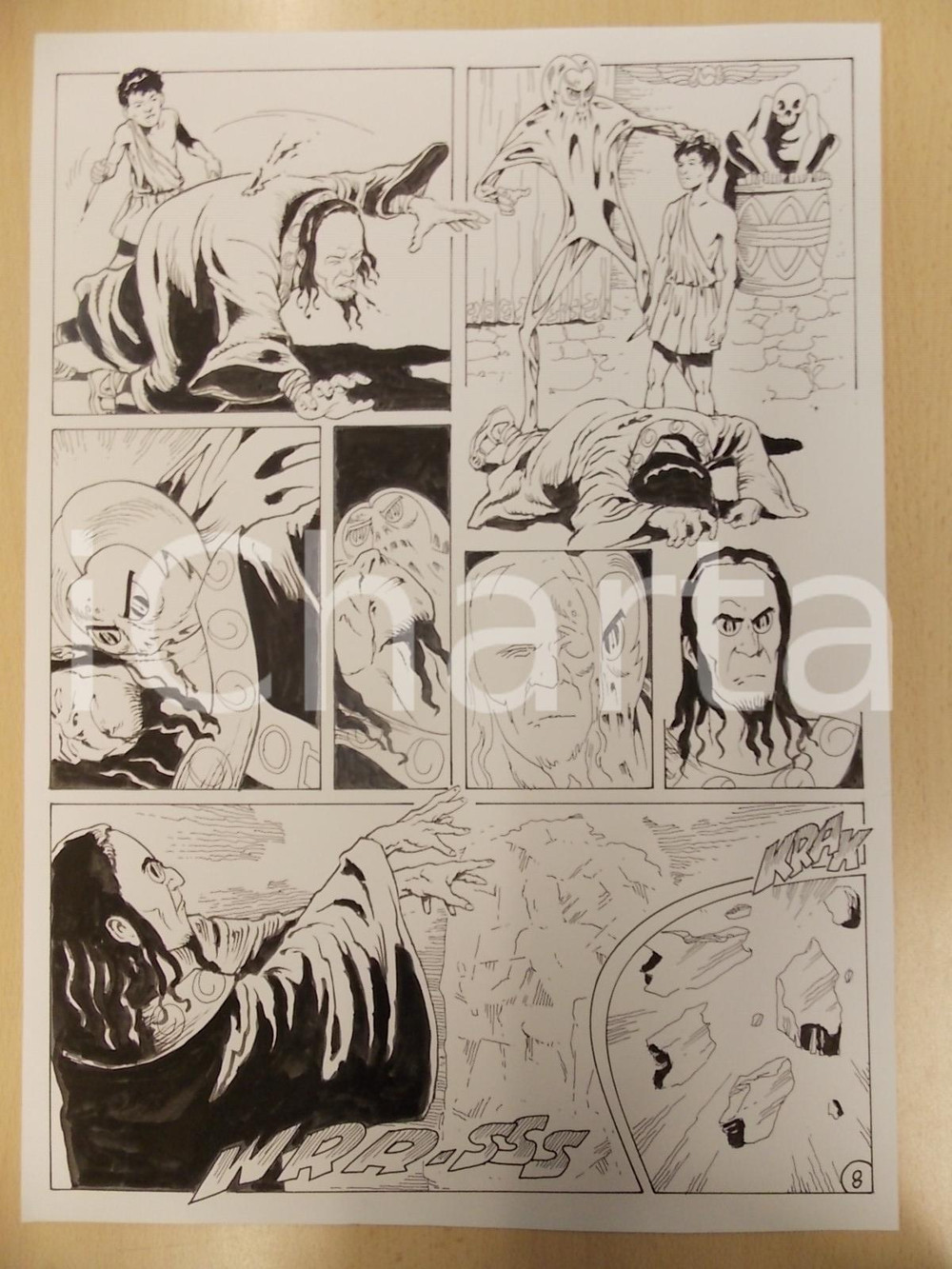 Opera d’arte autentica 2001 WAMPUS Ep. 4 Luciano BERNASCONI Alieno vampiro Tavola originale LUBE 1