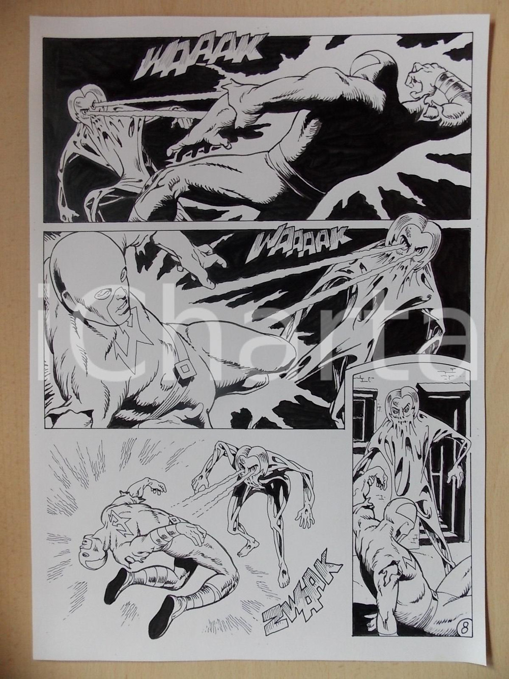 Opera d’arte autentica 2001 WAMPUS Luciano BERNASCONI Gladiateur de Bronze colpito da laser Tavola 1