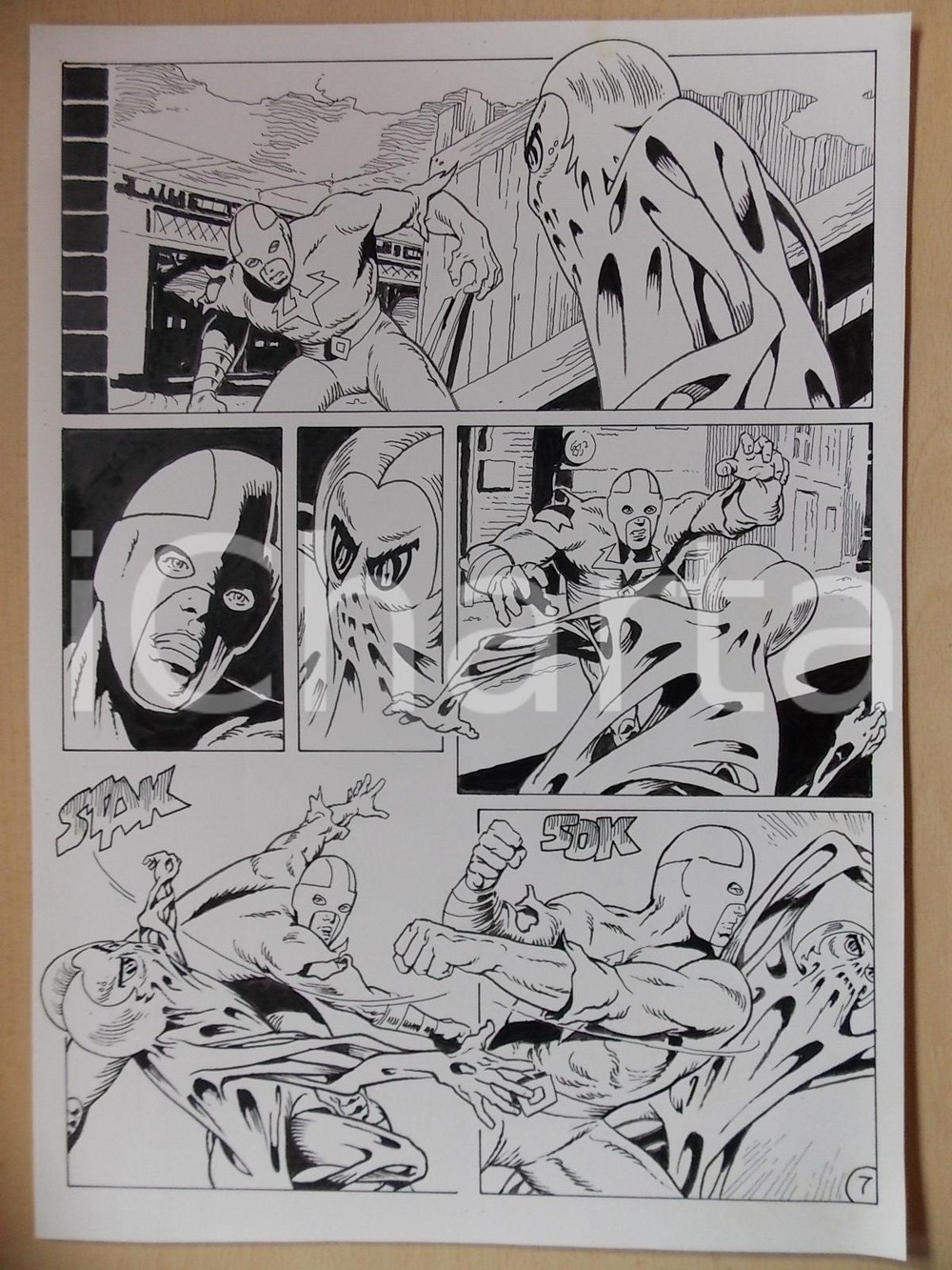 Opera d’arte autentica 2001 WAMPUS Luciano BERNASCONI Gladiateur de Bronze prende a pugni alieno Tavola 1