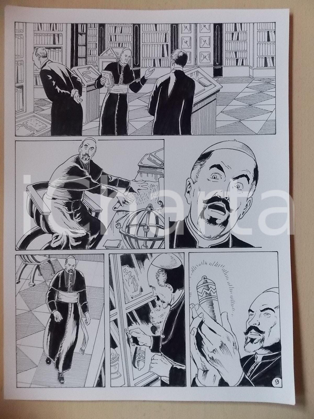 Opera d’arte autentica 2001 WAMPUS Luciano BERNASCONI Vescovi nell Archivio Segreto Vaticano Tavola 1