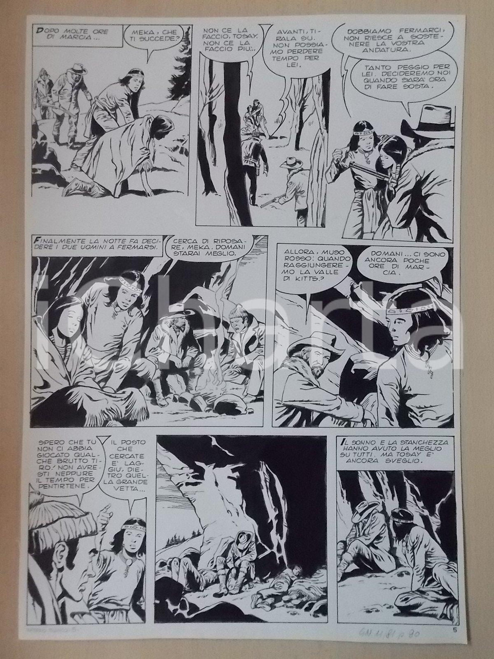 Opera d’arte autentica 1970 ca INFERNO BIANCO Luciano BERNASCONI FalÃ² nella grotta Tavola originale 1