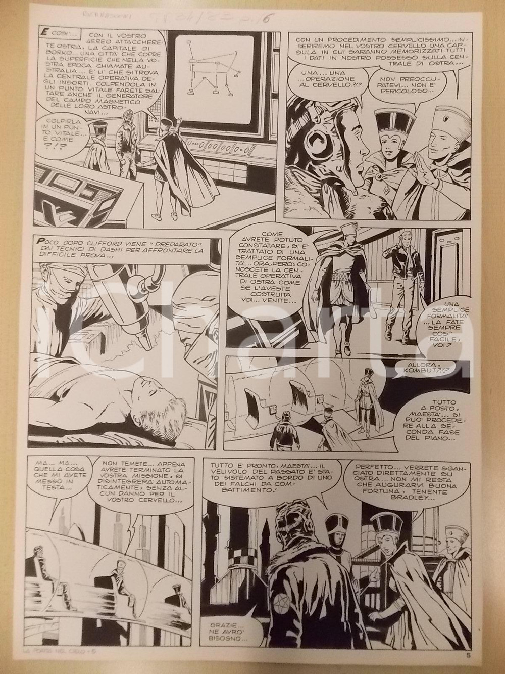 Opera d’arte autentica 1970 ca PORTA NEL CIELO Luciano BERNASCONI Operazione al cervello Tavola LUBE 1