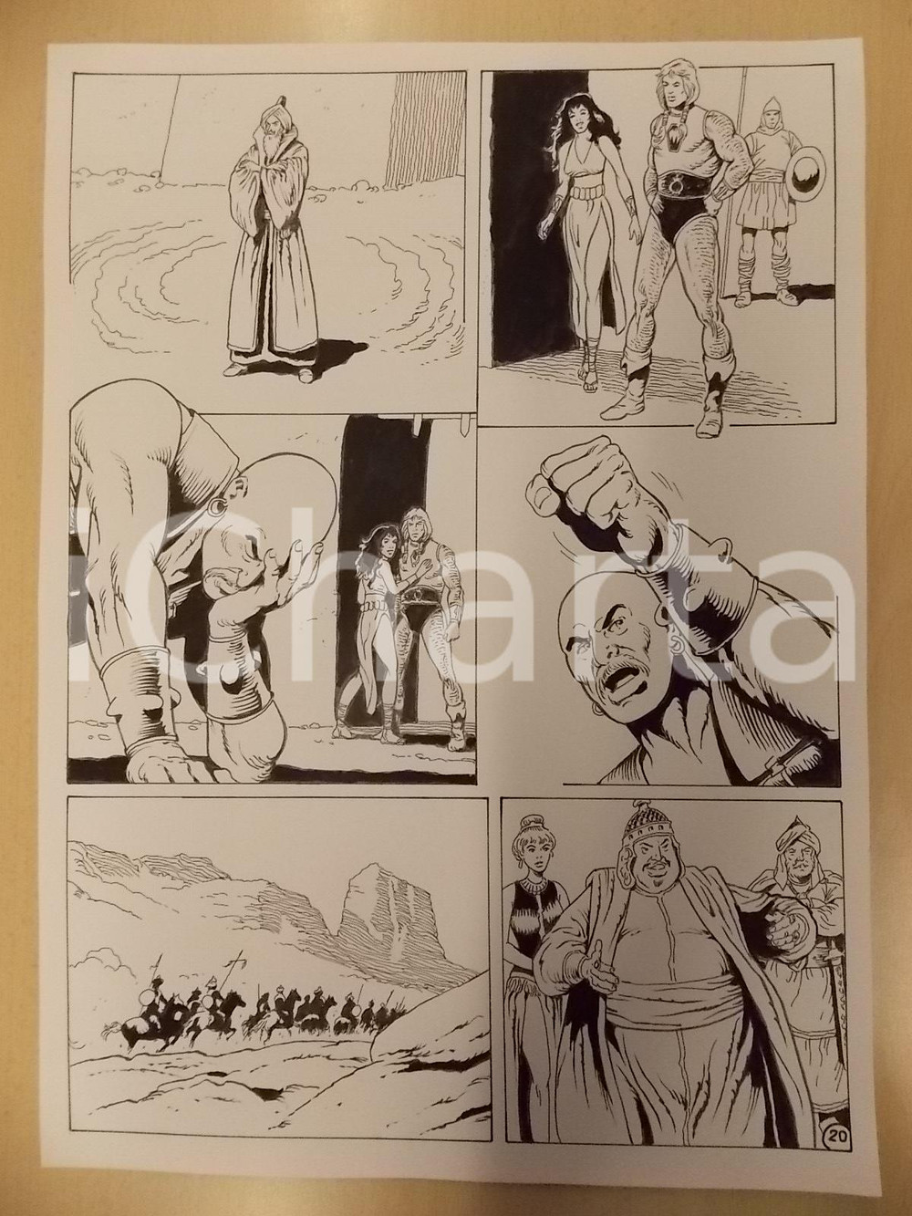 Opera d’arte autentica 1975 ca LUBE Luciano BERNASCONI Barbaro maledice KABUR Tavola originale 1