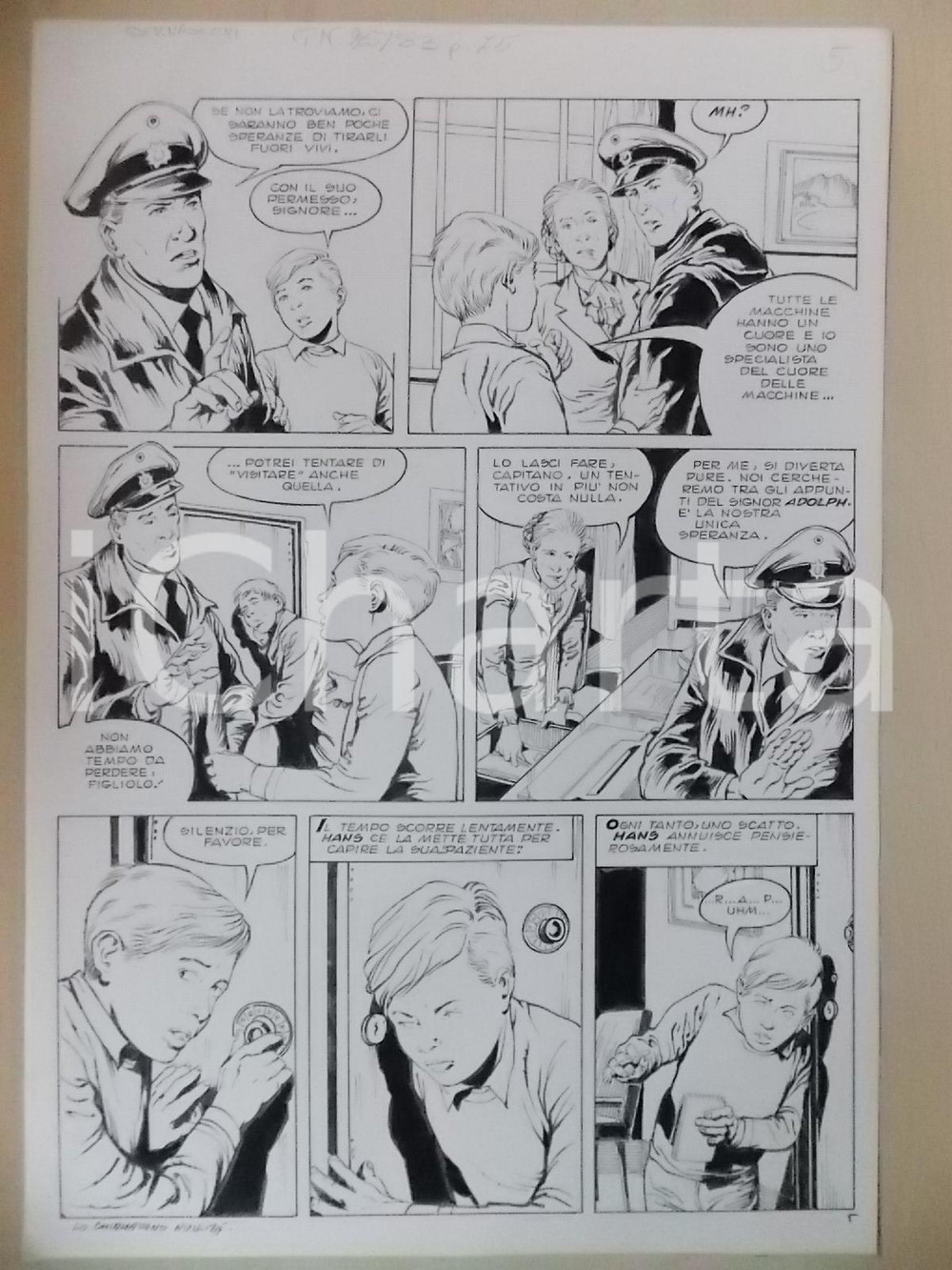 Opera d’arte autentica 1970 ca LO CHIAMAVANO NULLITÃ€ Luciano BERNASCONI Combinazione Tavola originale 1