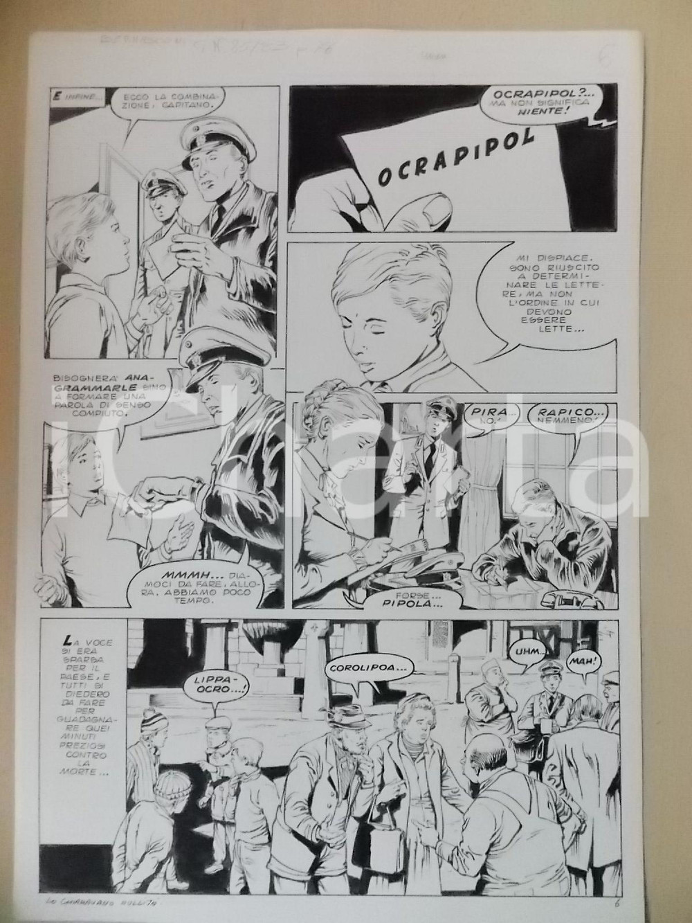 Opera d’arte autentica 1970 ca LO CHIAMAVANO NULLITÃ€ Luciano BERNASCONI Anagramma Tavola originale 1