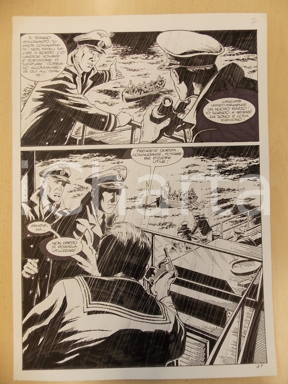 Opera d’arte autentica 1996 CRONONAUTI 5 Luciano BERNASCONI Naufraghi dell Olandese Volante Tavola LUBE 1