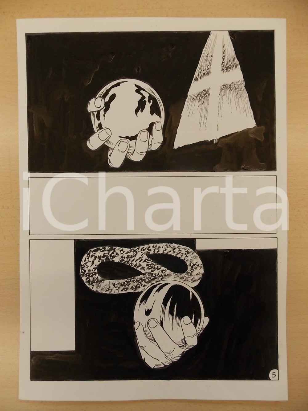 Opera d’arte autentica 2001 WAMPUS Luciano BERNASCONI Il Signore dell Universo Tavola originale LUBE 1