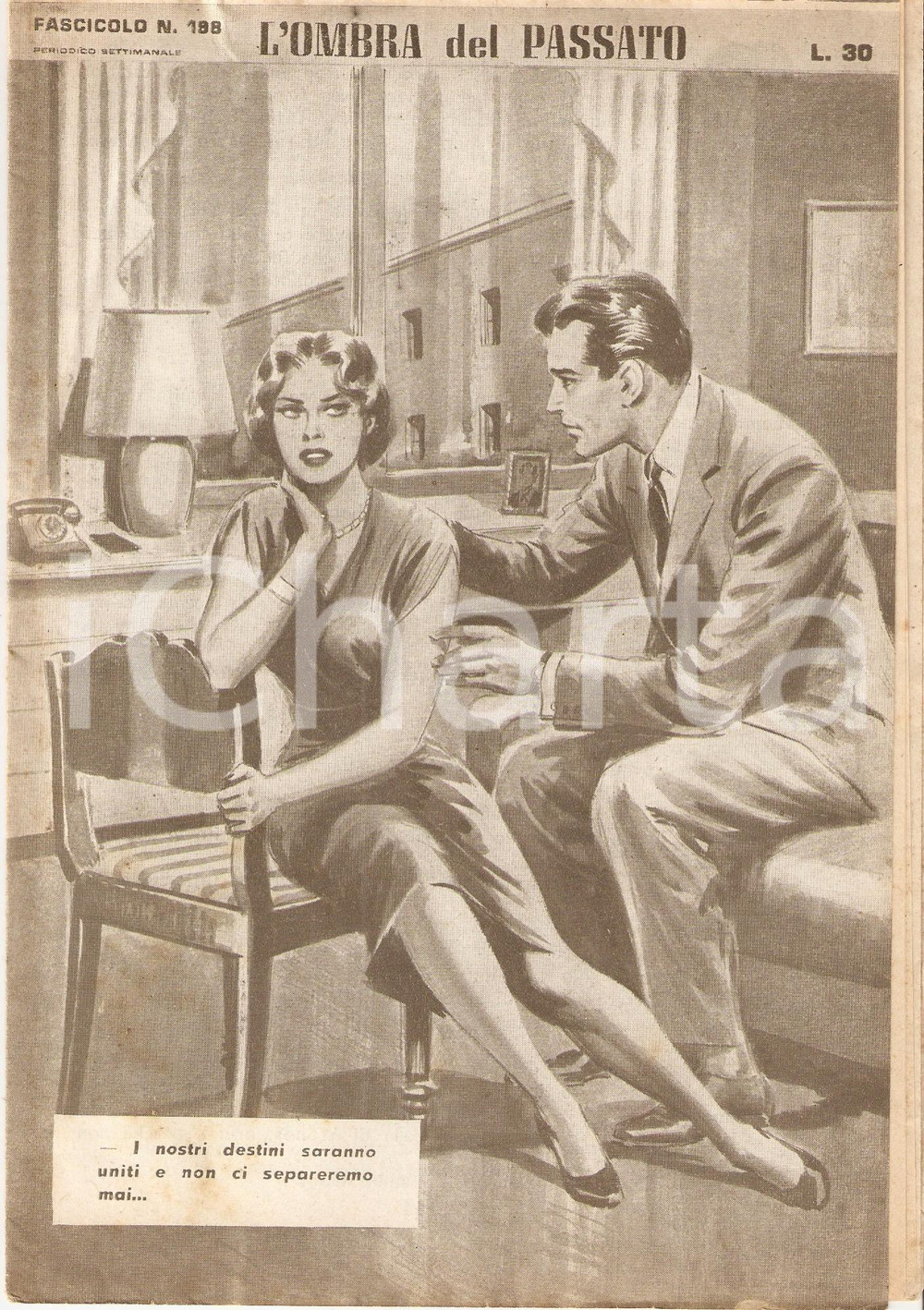 Giornale, rivista storica 1956 OMBRA DEL PASSATO Jean DE VALLORBE Uomo consola fidanzata Fascicolo 188 1