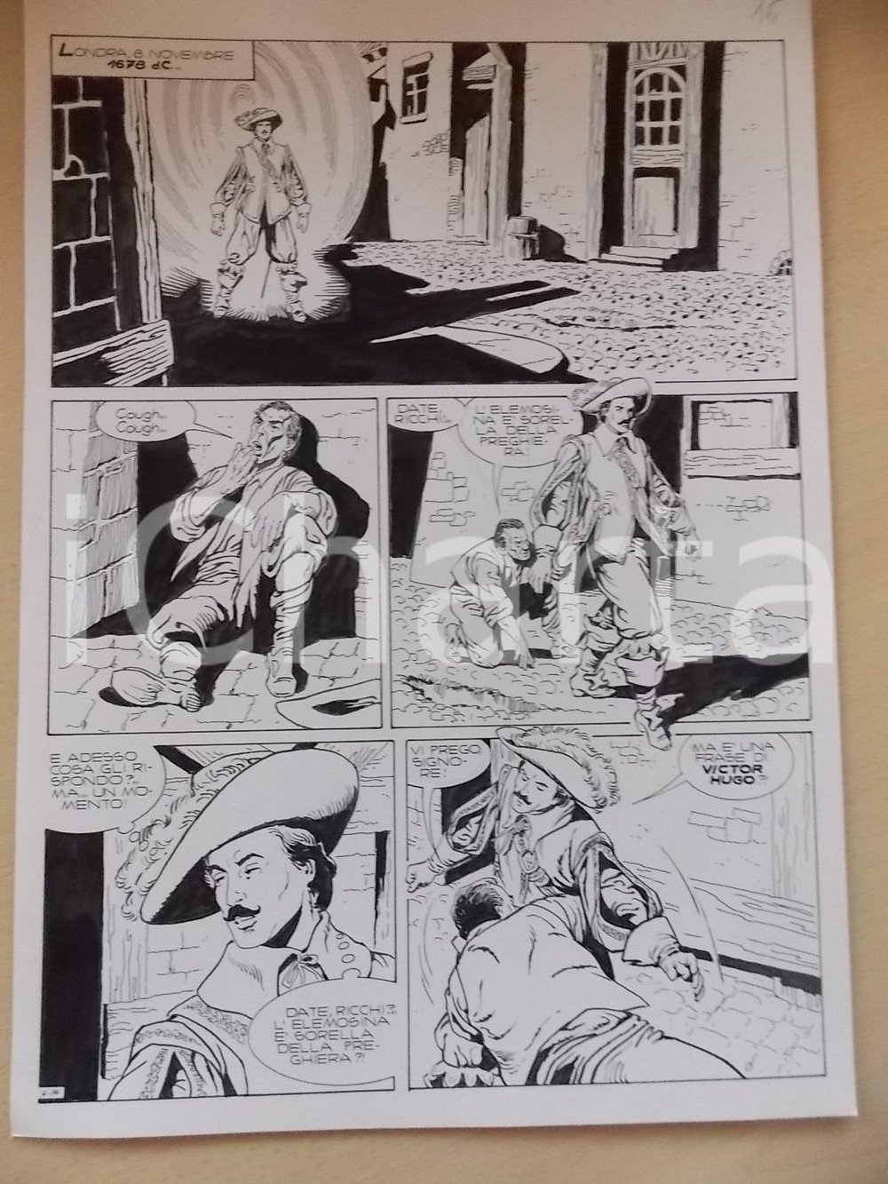 Opera d’arte autentica 1995 CRONONAUTI Luciano BERNASCONI Viaggiatore del tempo Tavola originale LUBE 1