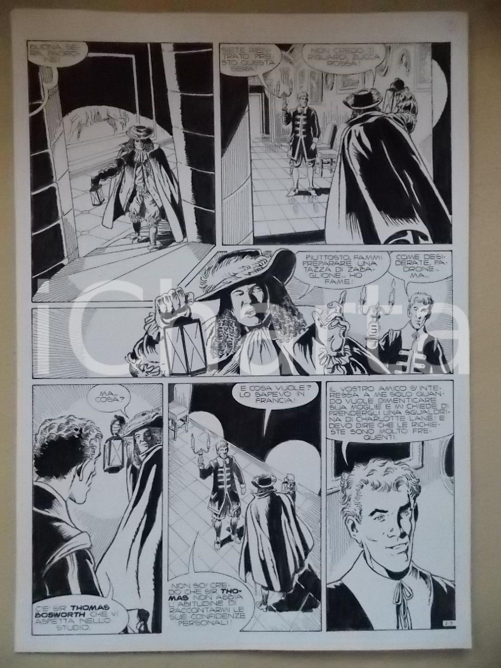 Opera d’arte autentica 1995 CRONONAUTI Luciano BERNASCONI Dialogo tra servo e padrone Tavola originale 1