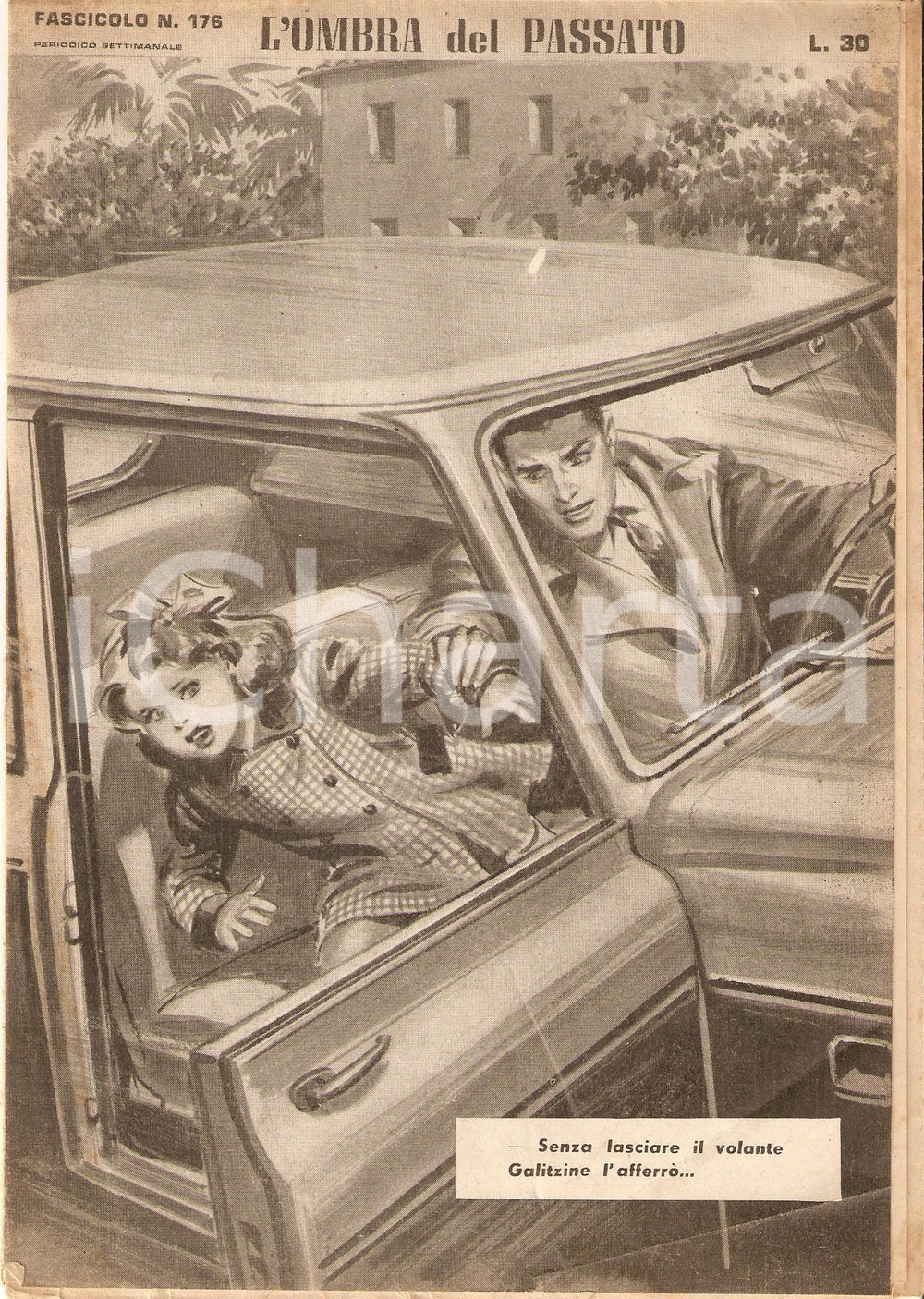 Giornale, rivista storica 1956 OMBRA DEL PASSATO Jean DE VALLORBE Bimba fugge da un auto Fascicolo 176 1