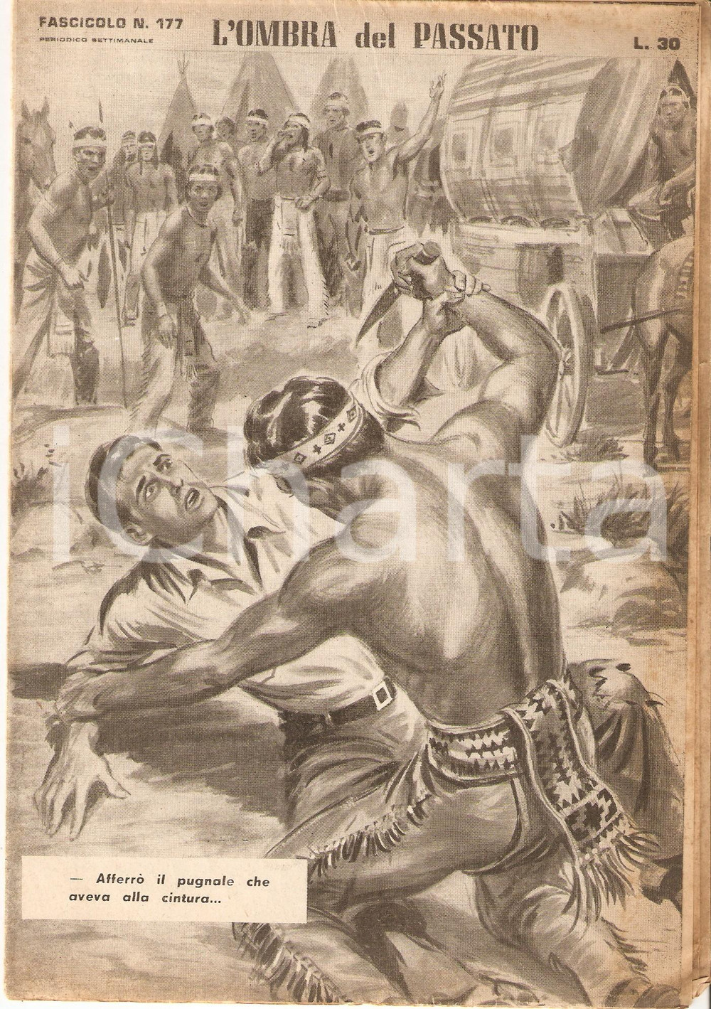 Giornale, rivista storica 1956 OMBRA DEL PASSATO Jean DE VALLORBE Indiano attacca yankee Fascicolo 177 1