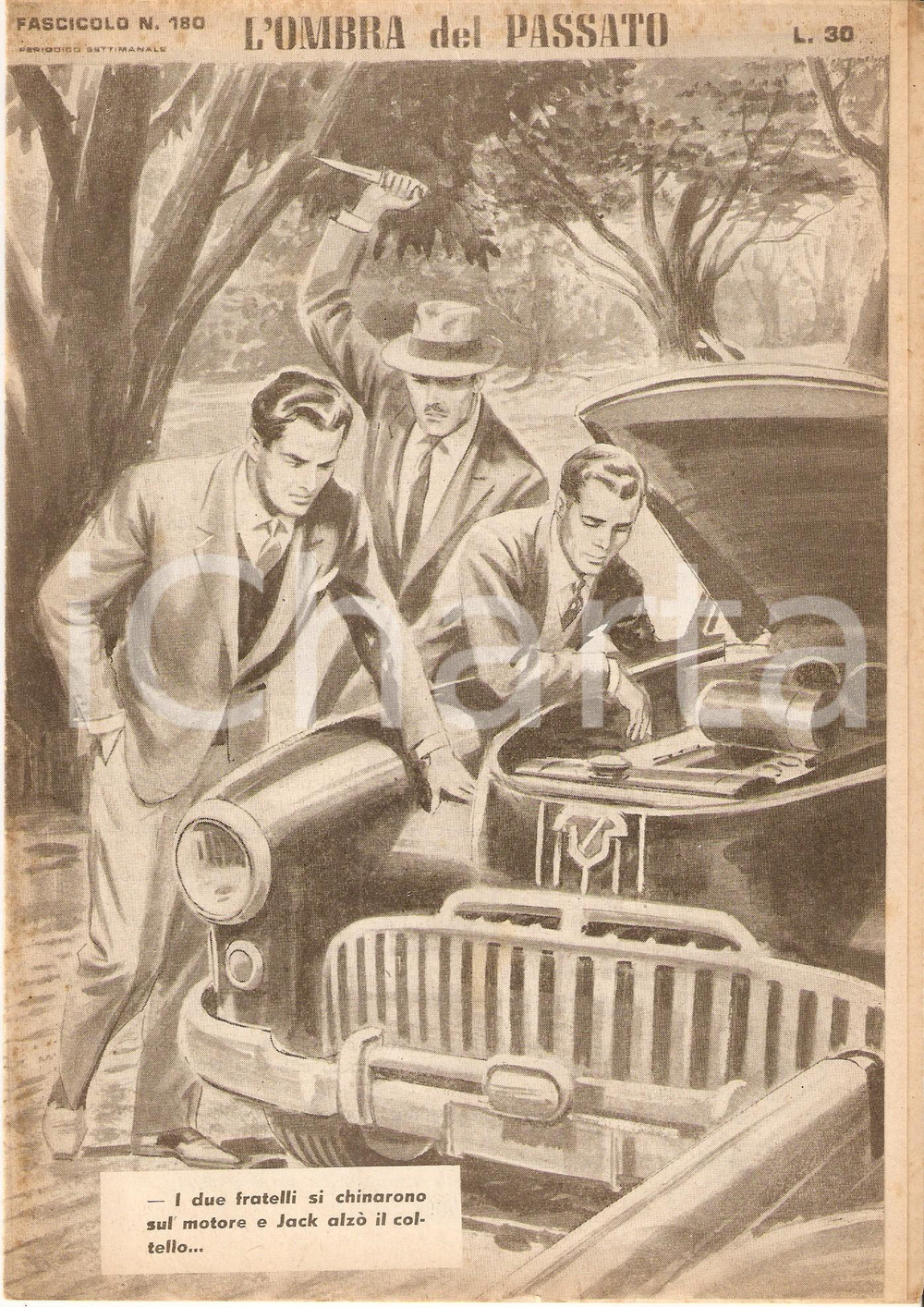 Giornale, rivista storica 1956 OMBRA DEL PASSATO Jean DE VALLORBE Uomo pugnalato alle spalle Fascicolo 180 1