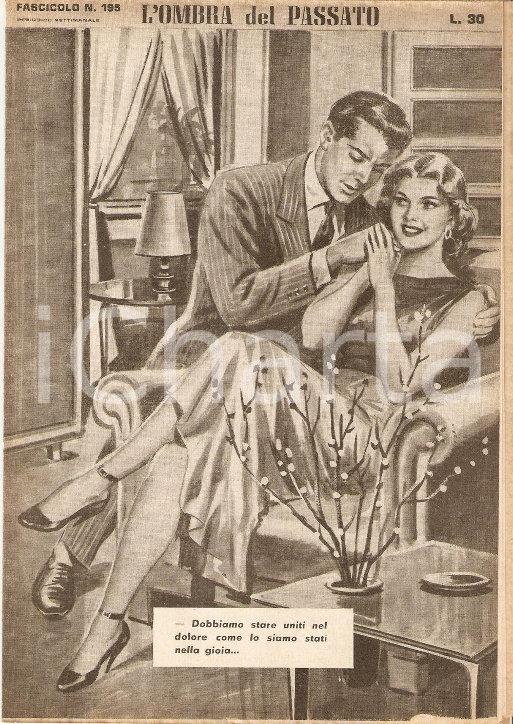 Giornale, rivista storica 1956 OMBRA DEL PASSATO Jean DE VALLORBE Amanti in intimitÃ  Fascicolo 195 1