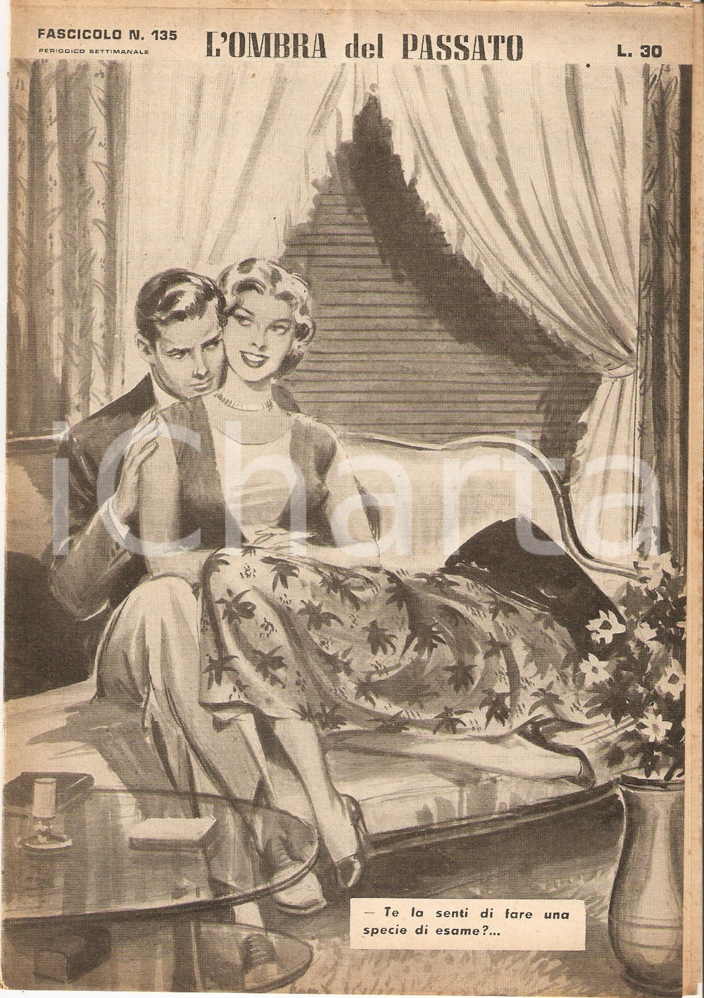 Giornale, rivista storica 1956 OMBRA DEL PASSATO Jean DE VALLORBE Serata romantica tra fidanzati Fasc. 135 1