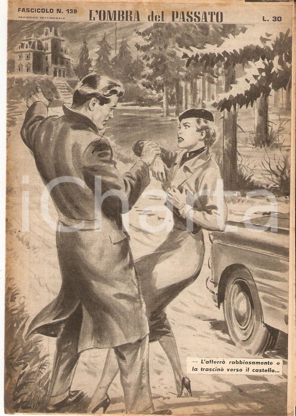 Giornale, rivista storica 1956 OMBRA DEL PASSATO Jean DE VALLORBE Donna aggredita al parco Fascicolo 139 1