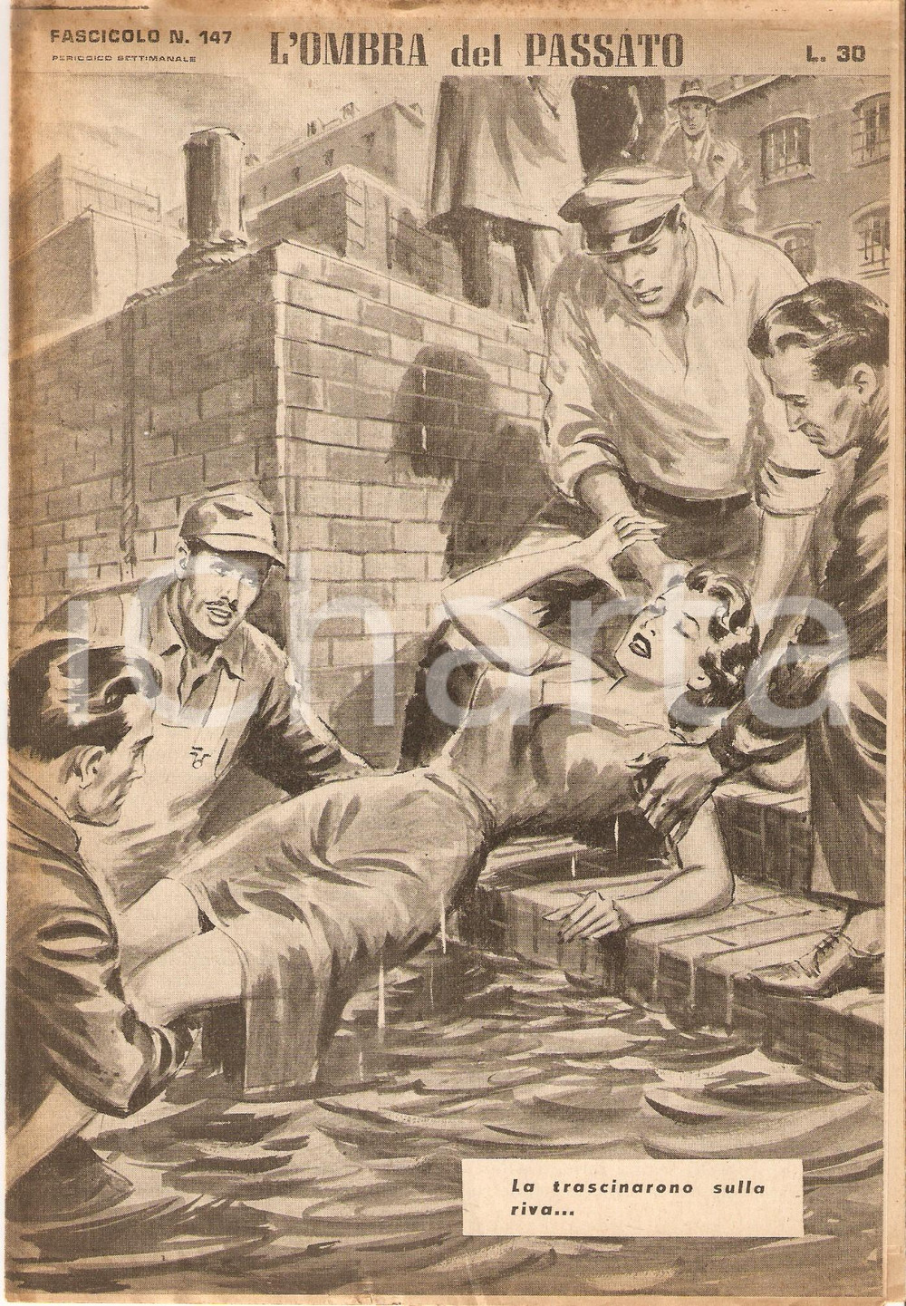 Giornale, rivista storica 1956 OMBRA DEL PASSATO Jean DE VALLORBE Donna affogata nel canale Fascicolo 147 1